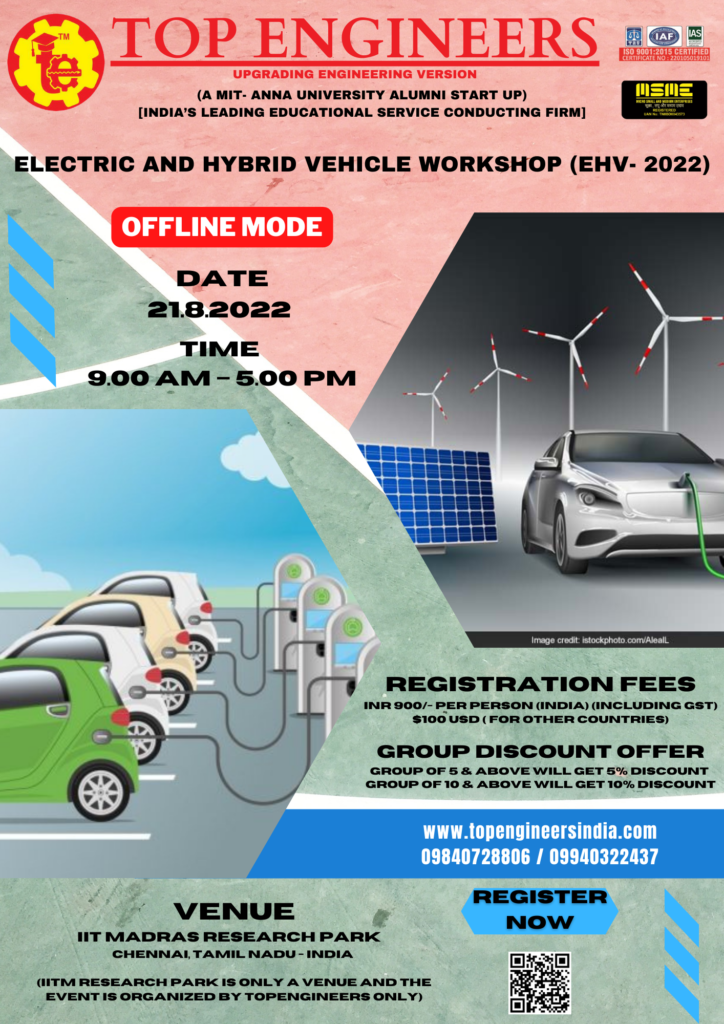 ELECTRIC AND HYBRID VEHICLE WORKSHOP (EHV- 2022) - TopEngineers