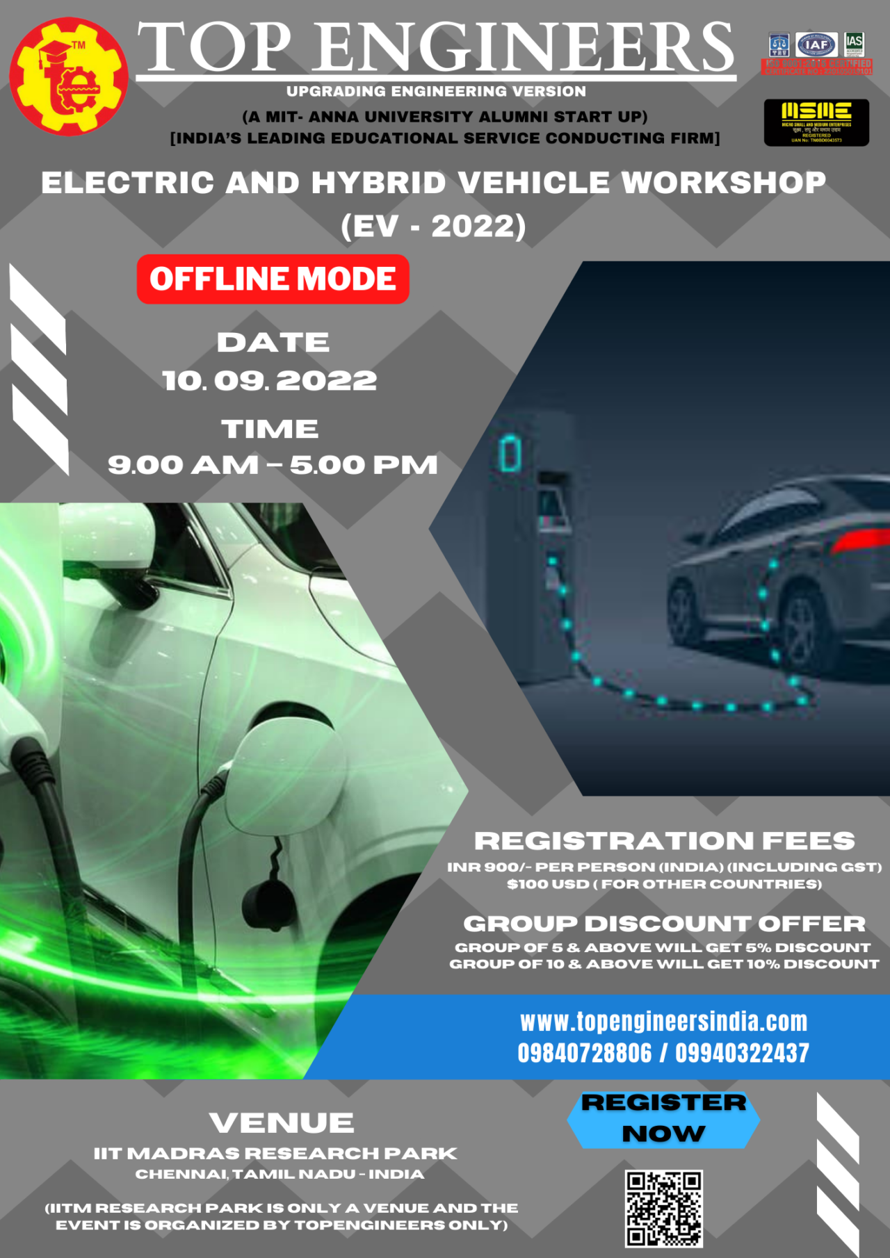 ELECTRIC AND HYBRID VEHICLE WORKSHOP (EV – 2022) - TopEngineers