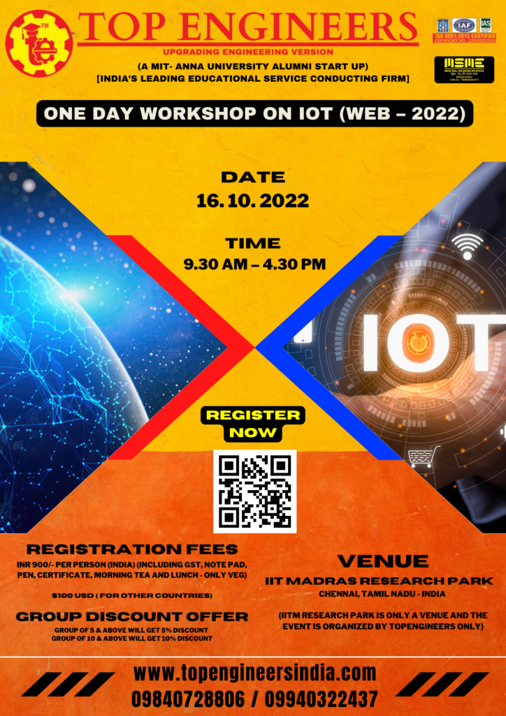ONE DAY WORKSHOP ON IOT (WEB – 2022) - TopEngineers