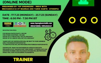 ONE WEEK INTERNATIONAL SKILL DEVELOPMENT COURSE ON PRODUCT DESIGN (ONLINE MODE)