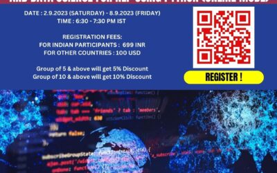 7 DAYS INTERNATIONAL INTERNSHIP ON MACHINE LEARNING AND DATA SCIENCE FOR NLP USING PYTHON (ONLINE MODE)