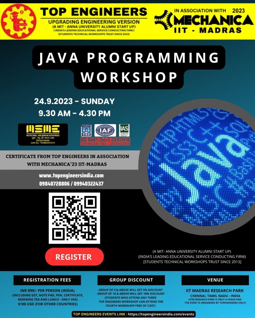 JAVA PROGRAMMING WORKSHOP - TopEngineers