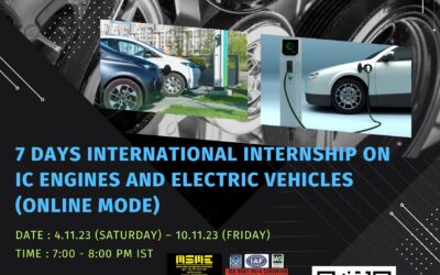 7 DAYS INTERNATIONAL INTERNSHIP ON IC ENGINES AND ELECTRIC VEHICLES (ONLINE MODE)