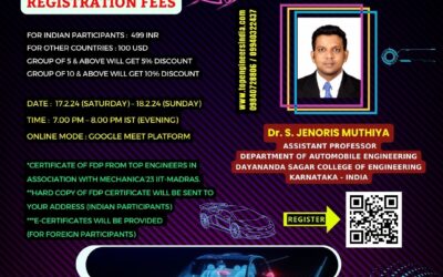 2 DAYS INTERNATIONAL FACULTY DEVELOPMENT PROGRAM ON AUTOMOTIVE ELECTRONICS AND AUTONOMOUS VEHICLES