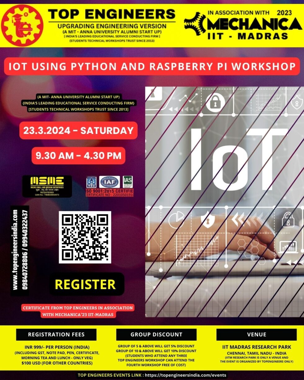 IoT Using Raspberry Pi & Python Workshop by TOP ENGINEERS