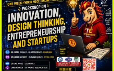 ONE WEEK HYBRID MODE (ONLINE + OFFLINE) WORKSHOP ON INNOVATION, DESIGN THINKING, ENTREPRENEURSHIP AND STARTUPS